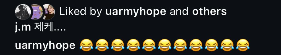 📸 INSTAGRAM

Jimin post:
Jeh-keh....

Comment:
⤷🐿️ 😂😂😂😂😂😂😂😂😂😂😂