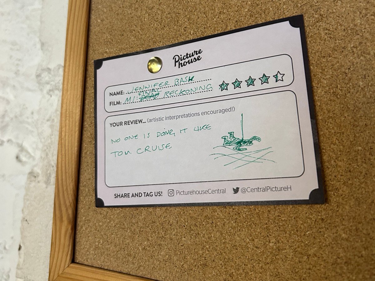 We know we've got some budding film critics in our midst, so next time you're watching a movie with us make sure to fill in a report card and pin it up on our ✨shiny, new✨ review board, located by ticket check!

Artistic interpretations STRONGLY encouraged.