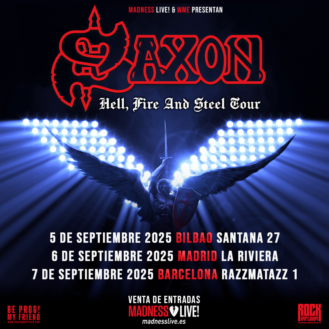 SaxonOfficial's tweet image. SPAIN!!
Limited tix still available to see The Mighty Saxon in September on their Hell, Fire and Steel Tour!
Tix for all shows can be purchased at: saxon747.com/tourdates
So GET IN THERE!
#themightysaxon #britishheavymetal #spain #livegigs