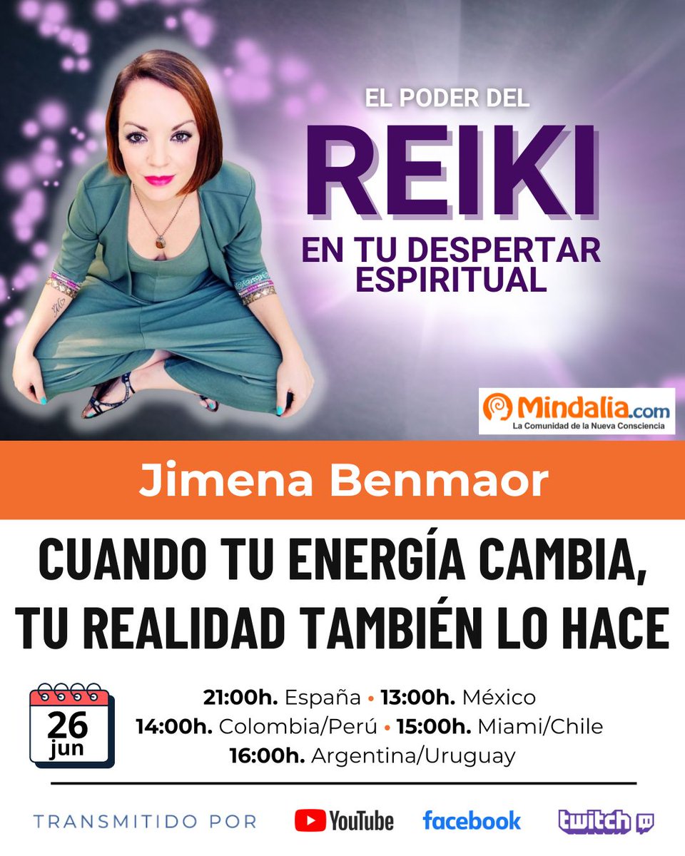 mindaliacom's tweet image. 😱 NO es casualidad que naciste en esta vida. Al cambiar tu energía, tu realidad también cambia

🎤 Hoy te presentamos 4 entrevistas que no vas a poder dejar de ver.

🔗 Desde las 19h. (España) en Youtube e Instagram

#Mindalia #Directos #Consciencia