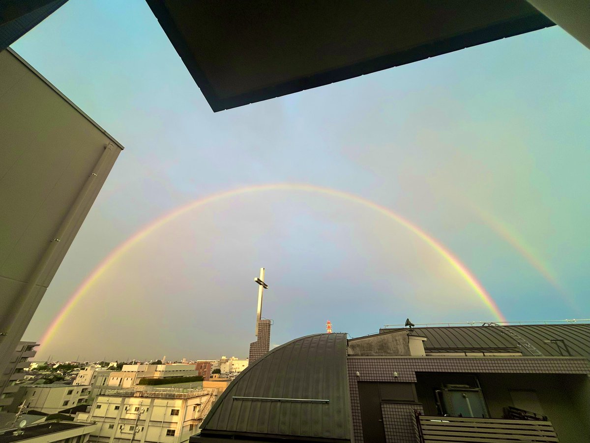 aaaforevernissy's tweet photo. 🌈🌈
祝福してくれてるみたい〜
                        2025/6/26 Thu 6:45pm https://t.co/tZfHlQLaNM
