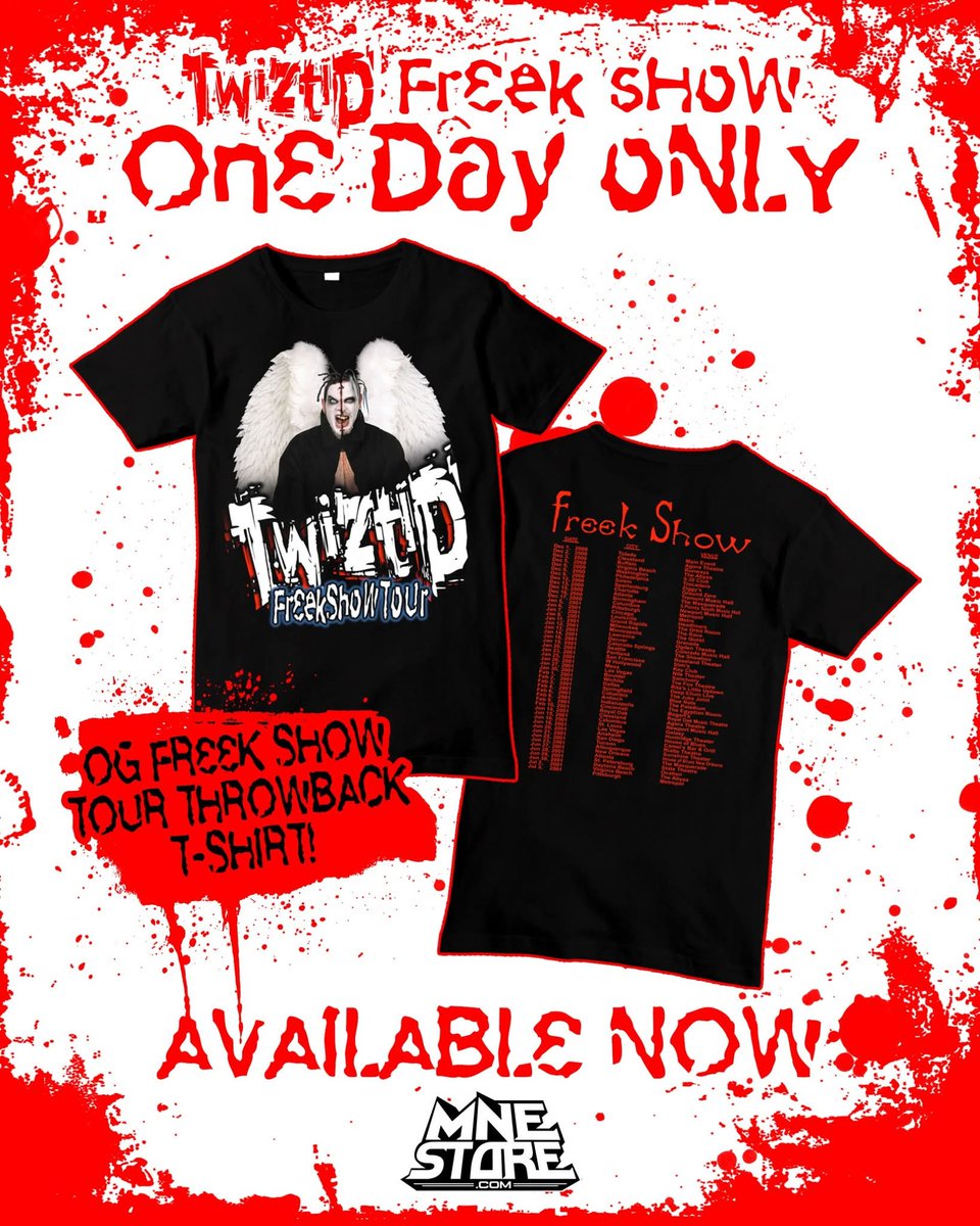 Limited Twiztid 2000/2001 'Freek Show' Throwback Tour Shirts Now Available! - is.gd/2Vk3TN <a href="/tweetmesohard/">Twiztid</a>