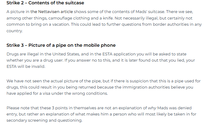 larsscav's tweet photo. @tbjoyrider @natescorneryt @Oldcrow07 @CBP where do you read that he admitted using drugs in his application? sources say at the airport
It was illegal for him to do it in US

 I advise you to read https://t.co/Fb14dgjLJW.
This probably did not give him any goodwill by the CBP in the first place..

translated output below https://t.co/4GkLizW86C