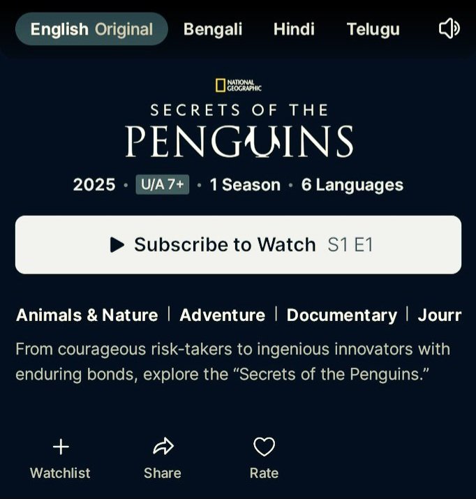 TheWanderer_guy's tweet image. While everyone’s into web series these days, I chose to watch something different from a National Geography: "Secrets of the Penguins." 🐧
#secretsofthepenguins 
#nationalgeography