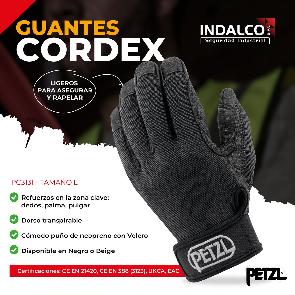 indalco_py's tweet photo. GUANTES CORDEX - Seguridad y precisión en tus manos. Livianos y reforzados en palma y dedos, combinan protección, comodidad y transpirabilidad. Disponibles en negro o beige, son ideales para asegurar y rapelar.

Para más información al https://t.co/3lkzcSiUNj https://t.co/ND8dGc1iAZ