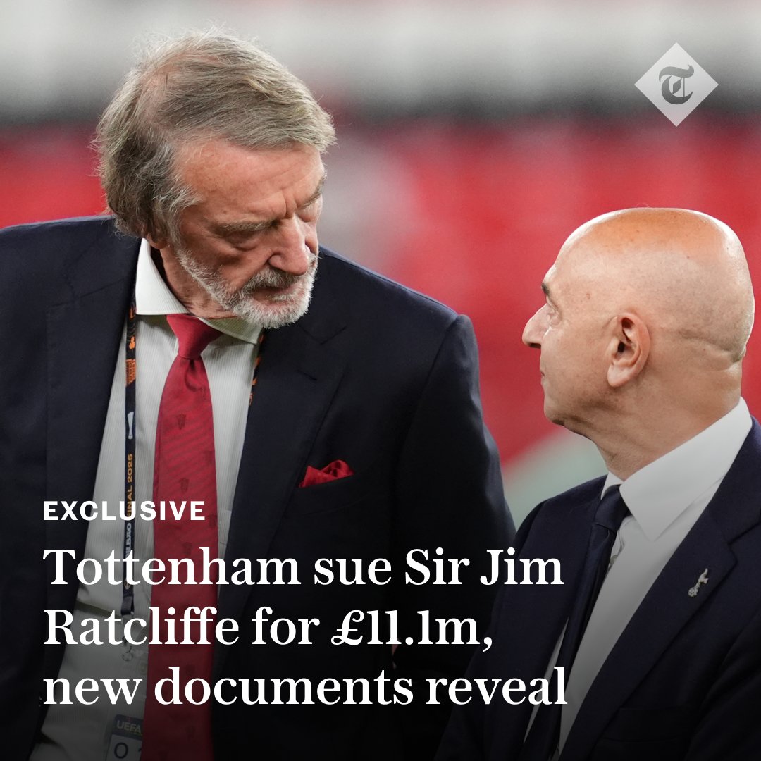 Telegraph Football (@telefootball) on Twitter photo 🚨 EXCLUSIVE: Spurs accuse Sir Jim Ratcliffe’s Ineos of breaching a five-year, minimum £17.5 million deal signed in 2022
Find out more from <a href="/ben_rumsby/">Ben Rumsby</a> ⬇️
telegraph.co.uk/football/2025/…
#THFC | #MUFC 🚨 EXCLUSIVE: Spurs accuse Sir Jim Ratcliffe’s Ineos of breaching a five-year, minimum £17.5 million deal signed in 2022
Find out more from <a href="/ben_rumsby/">Ben Rumsby</a> ⬇️
telegraph.co.uk/football/2025/…
#THFC | #MUFC