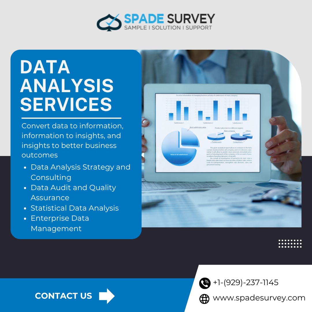 SpadeSurvey's tweet image. Empower Your Business With Data Analysis Services: Transform Your Data Into Actionable Insights
Data Analysis Services to Help Our Clients Save Costs. 
.
.
More info visit:bit.ly/3TIcfCA
#dataanalysisservices #dataanalyticssolutions
#spadesurvey #dataanalysisservices