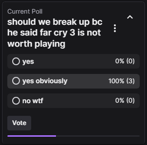 de_boof's tweet photo. "Let's let chat decide" https://t.co/jsr37BNpWc