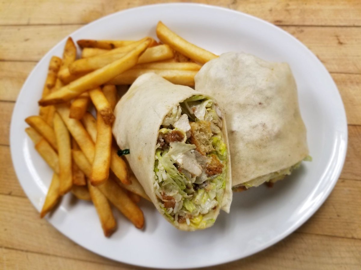 Craving the perfect lunch? Try our Chicken Caesar Wrap! 🌯 
Marinated grilled chicken, ceaser salad and romano cheese wrapped in your choice of tortilla!
#Yum #LunchBreak