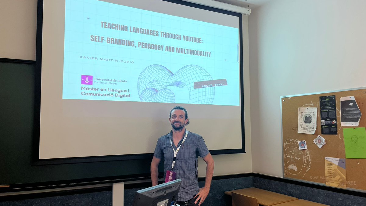 CLA: Cercle de Lingüística Aplicada (@udlcla) on Twitter photo 🎥 Inspiring talk by Xavier Martin at <a href="/AELFE_org/">AELFE Association</a> on Teaching languages through YouTube: self-branding pedagogy, and multimodality 🌐🗣 🎥 Inspiring talk by Xavier Martin at <a href="/AELFE_org/">AELFE Association</a> on Teaching languages through YouTube: self-branding pedagogy, and multimodality 🌐🗣