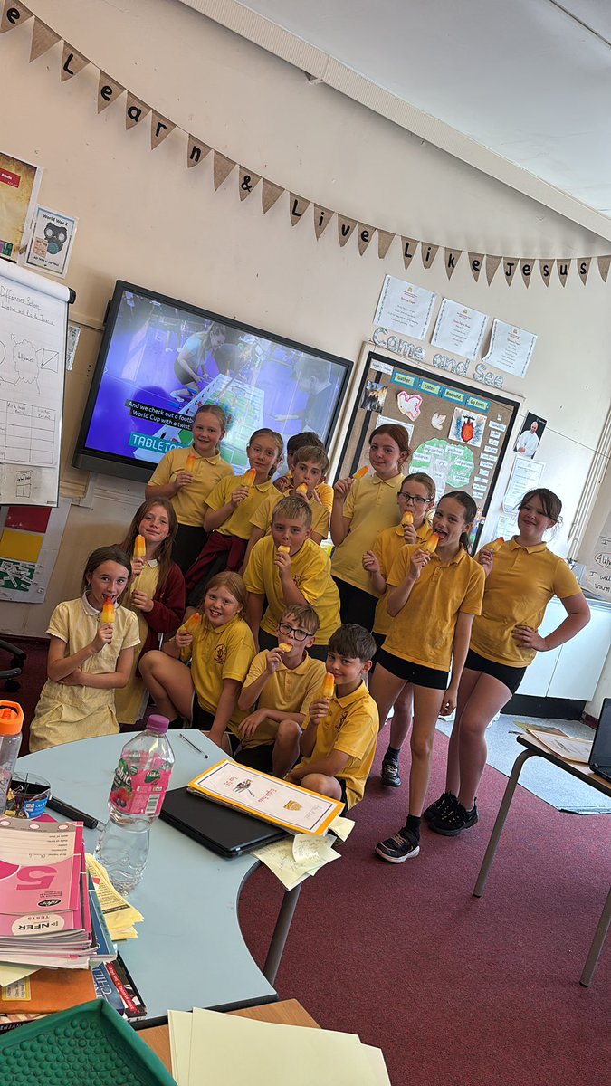 Thank you to one of our parents  who brought us a treat to cool us down… 😃