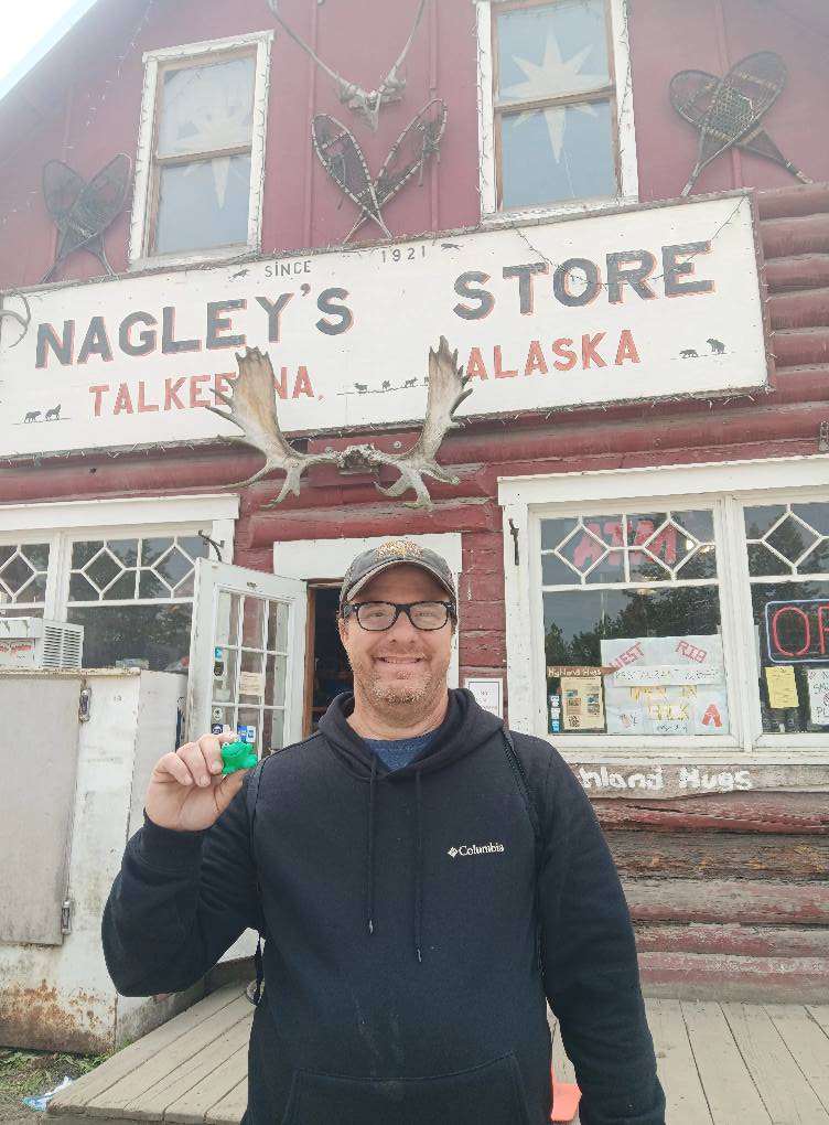 Mr. Martin took Frogger to the Forest County Bigfoot Festival and Alaska.