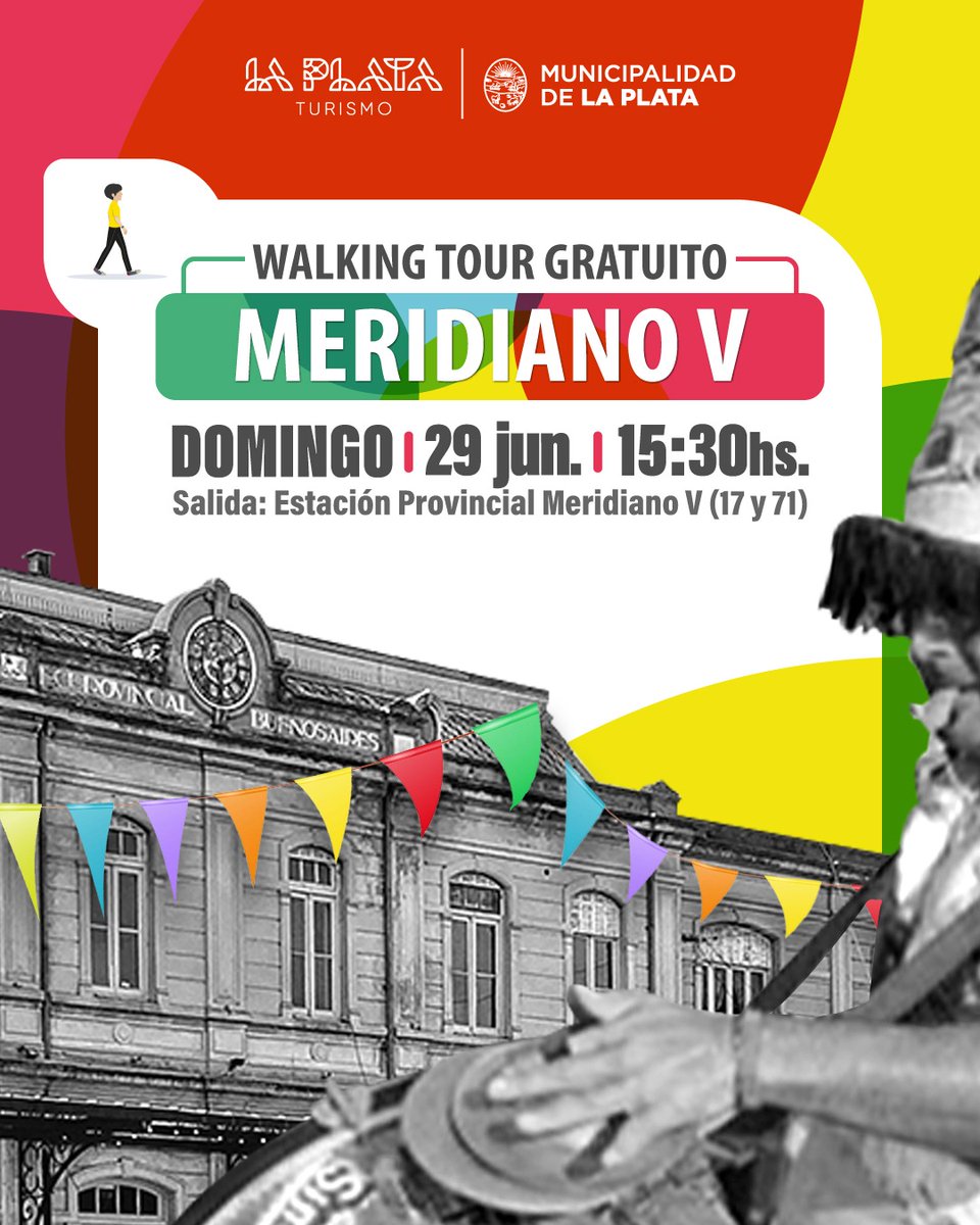 AGENDA😎👏

✅Walking Tour 🗣️🚶

➡️Meridiano V
📆29/06 - 15:30 horas
📍Salida: Estación Provincial Meridiano V (17 y 71)

👉Inscripciones👇
bit.ly/WalkingTour2025