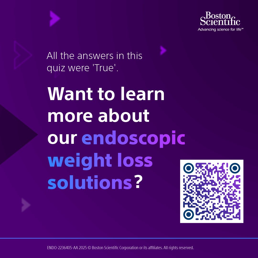 ❓Test your knowledge on #Endobariatrics with our quiz! 

🚀Learn more here: bostonscientific.com/en-EU/medical-…

 #BSCEMEA