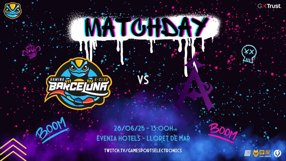 Gaming Barcelona eSports Club (@gamingbarxelona) on Twitter photo #LeagueOfLegends | ¡𝐌𝐀𝐓𝐂𝐇𝐃𝐀𝐘!
🏆 <a href="/Gamesportselect/">Gamesports Electrònics</a>
🆚 <a href="/SomosAxia/">AXIA</a>
⏰ 13:00h
📍 <a href="/EveniaHotels/">Evenia Hotels</a> - Lloret de Mar
📺 twitch.tv/gamesportselec…
▫️ 𝐑𝐎𝐒𝐓𝐄𝐑
<a href="/PikielPato/">Pikii</a>
<a href="/Jandrx/">*</a>
<a href="/LvsyanLoL/">Sergi Madrigal</a>
<a href="/Yilteh00/">nico</a>
<a href="/Dextyle/">dextyle</a>
#OrgullBarceloní · #UnaGranFamília 💙💛 #LeagueOfLegends | ¡𝐌𝐀𝐓𝐂𝐇𝐃𝐀𝐘!
🏆 <a href="/Gamesportselect/">Gamesports Electrònics</a>
🆚 <a href="/SomosAxia/">AXIA</a>
⏰ 13:00h
📍 <a href="/EveniaHotels/">Evenia Hotels</a> - Lloret de Mar
📺 twitch.tv/gamesportselec…
▫️ 𝐑𝐎𝐒𝐓𝐄𝐑
<a href="/PikielPato/">Pikii</a>
<a href="/Jandrx/">*</a>
<a href="/LvsyanLoL/">Sergi Madrigal</a>
<a href="/Yilteh00/">nico</a>
<a href="/Dextyle/">dextyle</a>
#OrgullBarceloní · #UnaGranFamília 💙💛