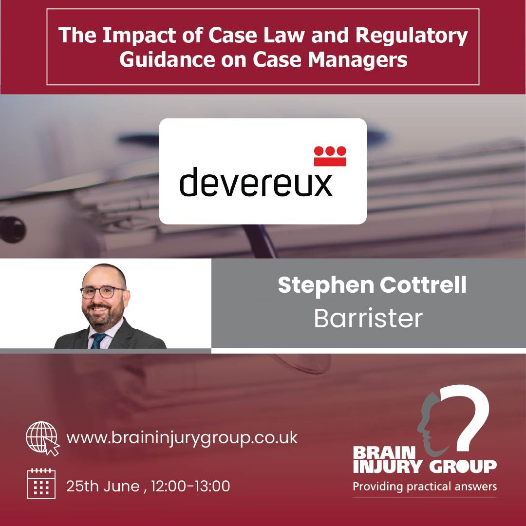 Thank you to Stephen Cottrell of <a href="/devereuxlaw/">Devereux</a> for an insightful session on the impact of case law on case managers. 📺 Now available on demand: register.gotowebinar.com/register/54166…
#BrainInjury #CaseManagement #MedicoLegal