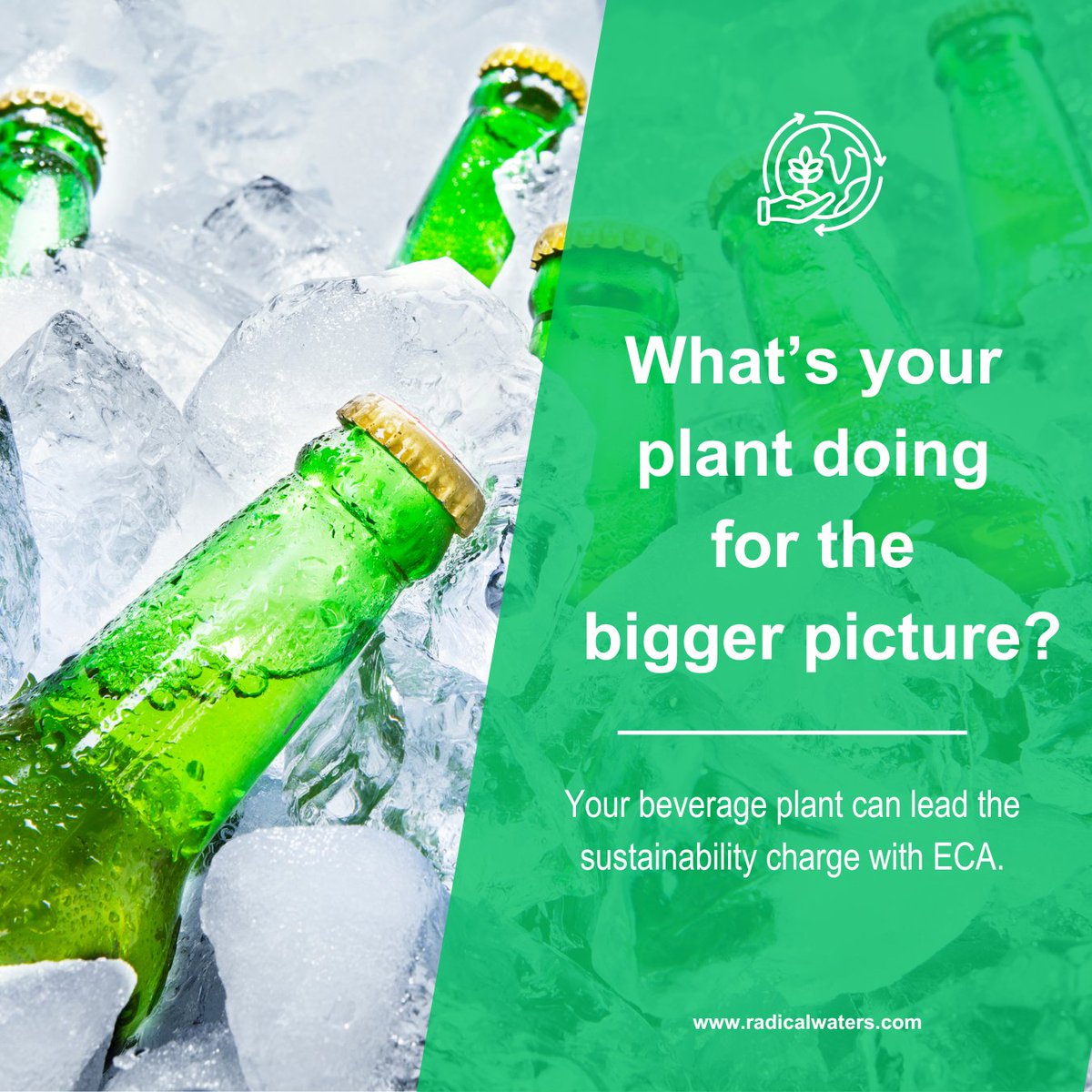 Your beverage plant can lead the sustainability charge.

With ECA tech from Radical Waters, you get:

✅ Chemical-free CIP
✅ Lower water &amp; energy use
✅ Fast, safe sanitation
Clean science. Real savings. Real sustainability.

#EcoFriendlyCIP #BeverageHygiene #ECAtech