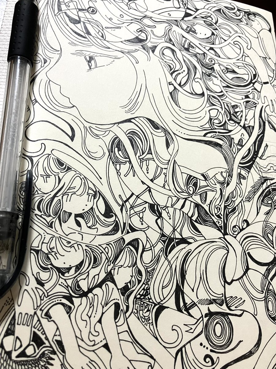 線を描いていますよ。 