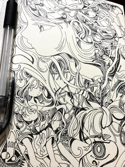 線を描いていますよ。 