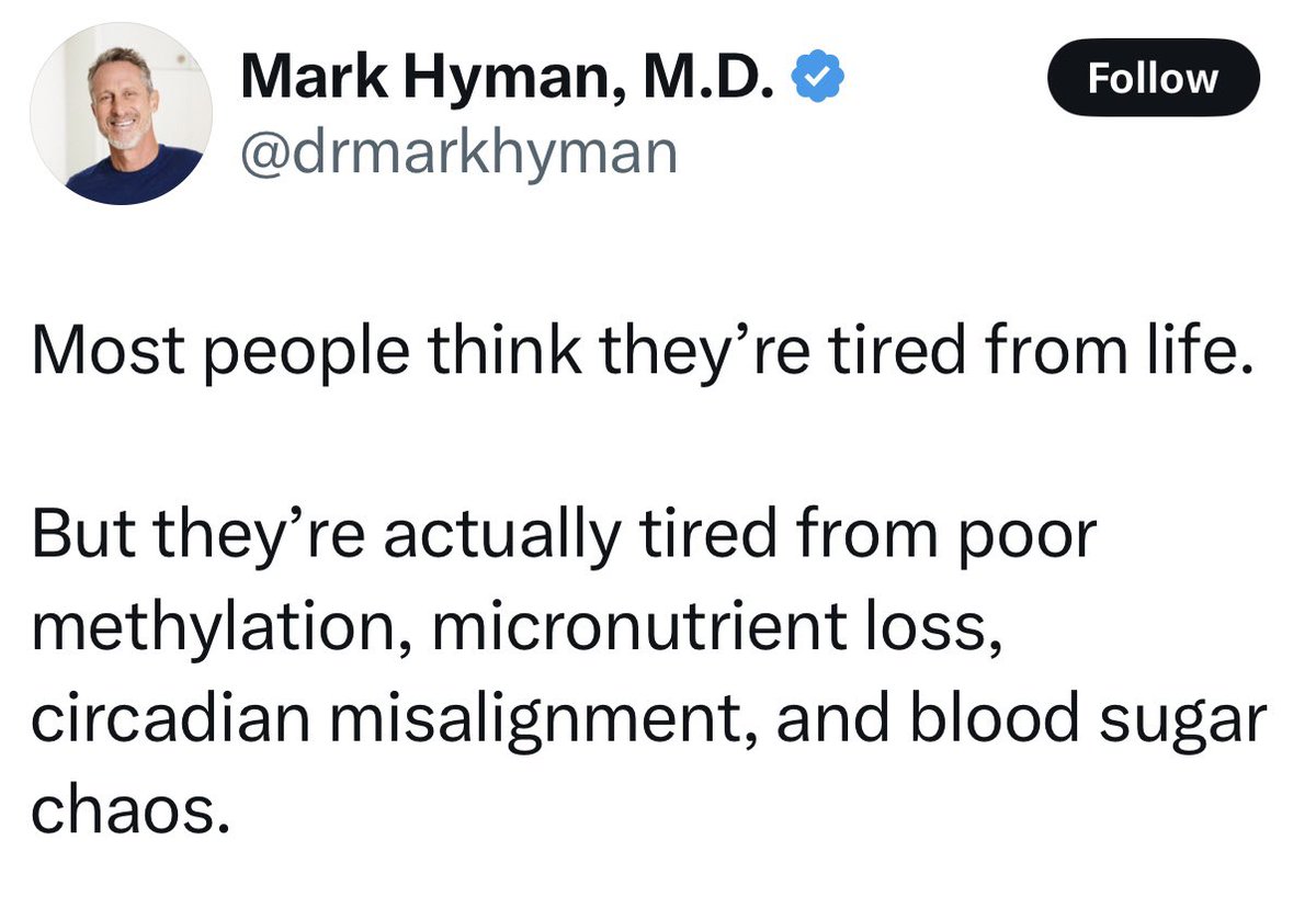 No, Mark. People aren’t tired from “poor methylation.” They’re tired from busting their a$$ day in, day out. They’re tired from working nonstop, raising kids, caring for everyone else, and doing it all with barely any time or resources to take care of themselves. No supplement