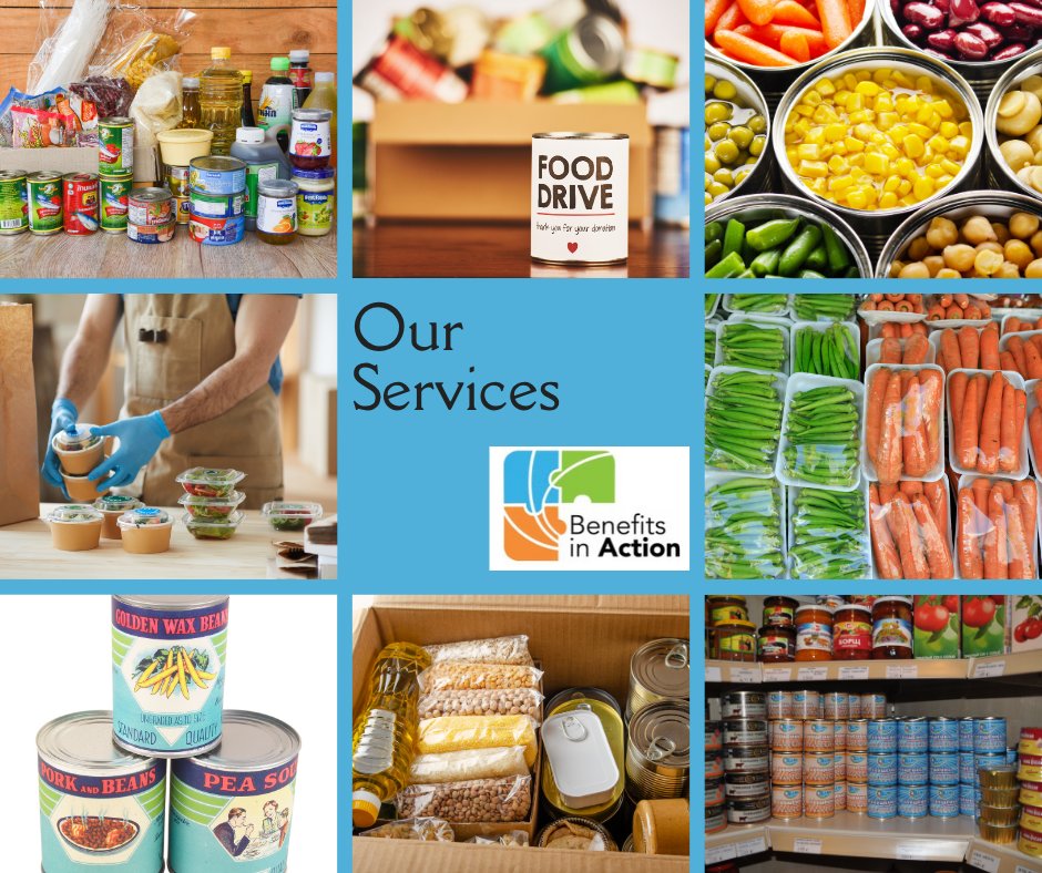 Among our many services, we offer delivery of healthy food boxes to qualifying individuals in Adams, Arapahoe, Denver and Jefferson counties. If you need food assistance and live in one of those counties, please fill out the form on this page.  
benefitsinaction.org/food