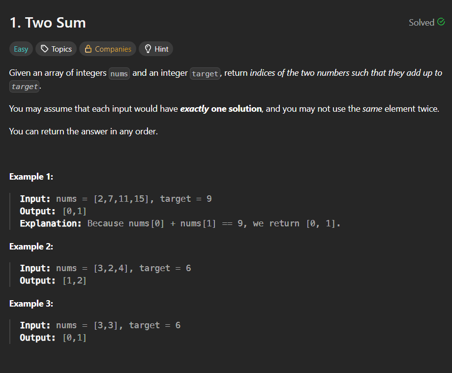 DeveshR1818's tweet photo. ๐
Day 7/100 of #100DaysOfCode
โ
Solved: LeetCode - "Two Sum"
๐ก Topic: Hashing (HashMap)
๐ง Learning: Used a HashMap to store complements and achieved O(n) time.
#LeetCode #DSA #Hashing #CodingChallenge #TwoSum #TechTwitter #CodeNewbie #100DaysOfCode https://t.co/1hGJAAOjwO