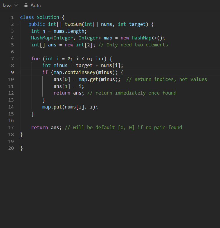 DeveshR1818's tweet photo. ๐
Day 7/100 of #100DaysOfCode
โ
Solved: LeetCode - "Two Sum"
๐ก Topic: Hashing (HashMap)
๐ง Learning: Used a HashMap to store complements and achieved O(n) time.
#LeetCode #DSA #Hashing #CodingChallenge #TwoSum #TechTwitter #CodeNewbie #100DaysOfCode https://t.co/1hGJAAOjwO