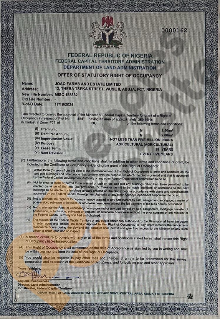 Just in: Wike allocates 2,082 hectares of land, worth $3.6 billion, to his son Joaquin in Maitama, Asokoro, and more.