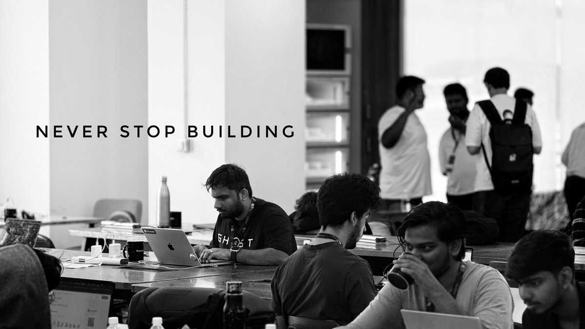 Near deadline, I saw this hacker still locked-in and shipping in the middle of casual chatter.  

That’s the spirit we live by <a href="/devfolio/">Devfolio</a> and it is to ⬇️