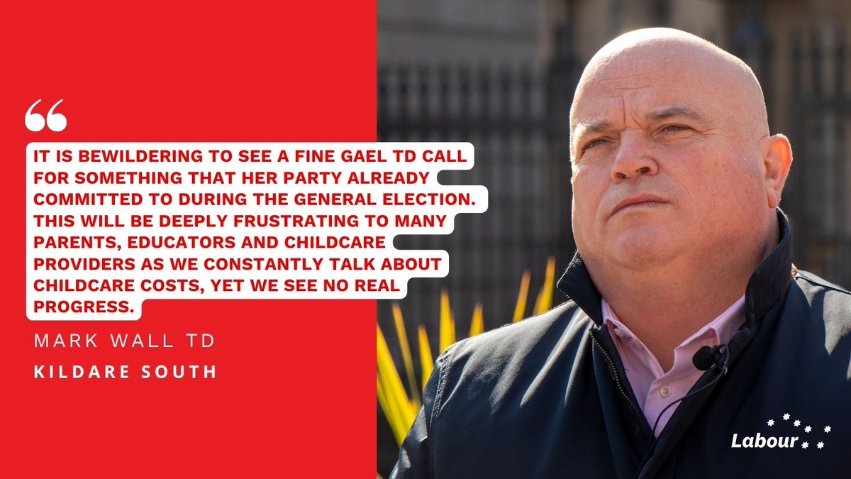 The Labour Party (@labour) on Twitter photo Fee caps alone are not enough to solve crisis in childcare.
❝The constant focus of government parties on introducing a fee cap fails to acknowledge the many issues impacting the sector.❞ <a href="/MarkWall1/">Mark Wall TD</a>
Read more: labour.ie/news/2025/06/2… Fee caps alone are not enough to solve crisis in childcare.
❝The constant focus of government parties on introducing a fee cap fails to acknowledge the many issues impacting the sector.❞ <a href="/MarkWall1/">Mark Wall TD</a>
Read more: labour.ie/news/2025/06/2…