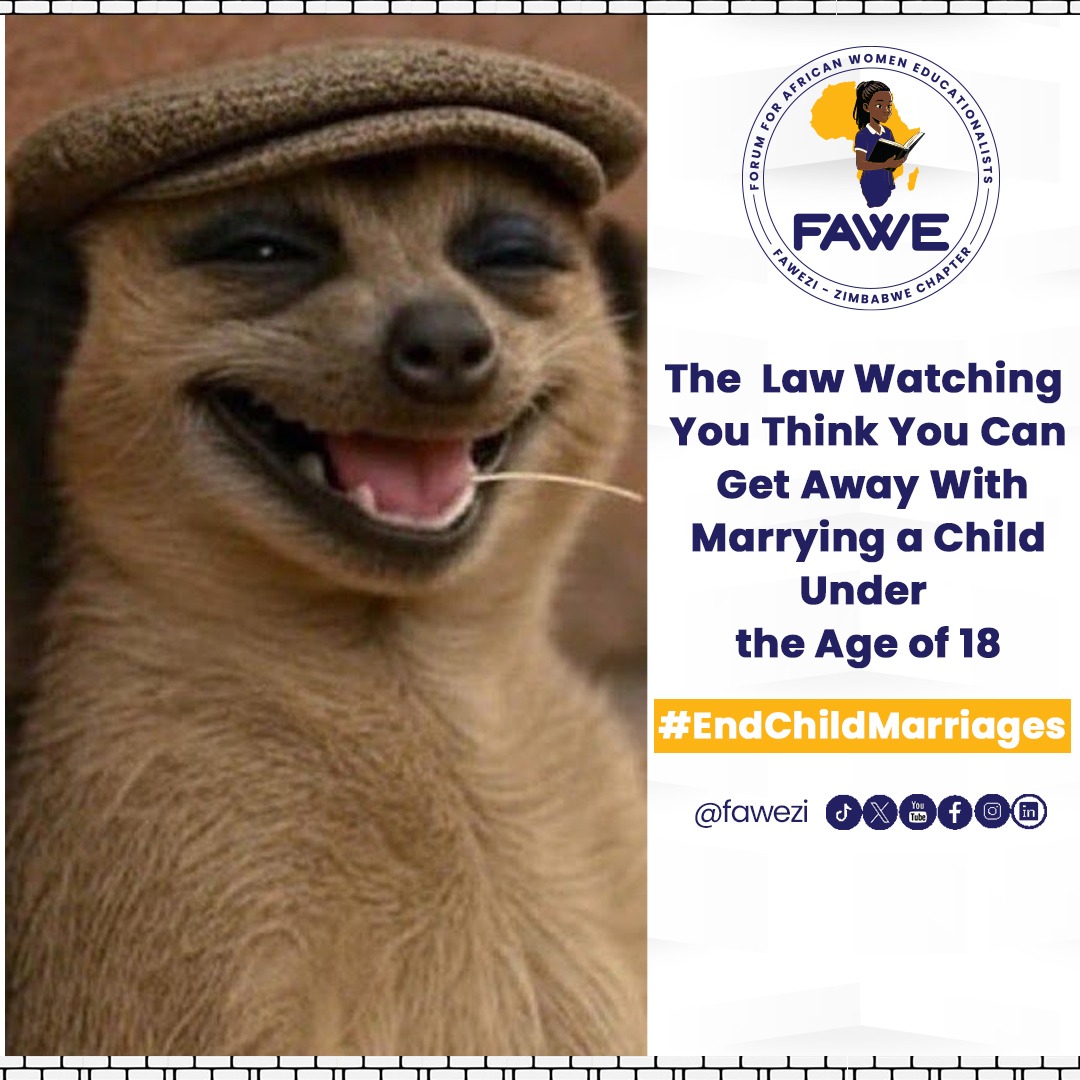 FAWEZI (@fawezim) on Twitter photo The Law watching you think you can get away with marrying a child under the age of 18.
Let's Keep Girls in School and Out of Harm's Way. Every girl deserves to learn, grow, and thrive in a safe environment.
#EndChildMarriage #fawezi The Law watching you think you can get away with marrying a child under the age of 18.
Let's Keep Girls in School and Out of Harm's Way. Every girl deserves to learn, grow, and thrive in a safe environment.
#EndChildMarriage #fawezi