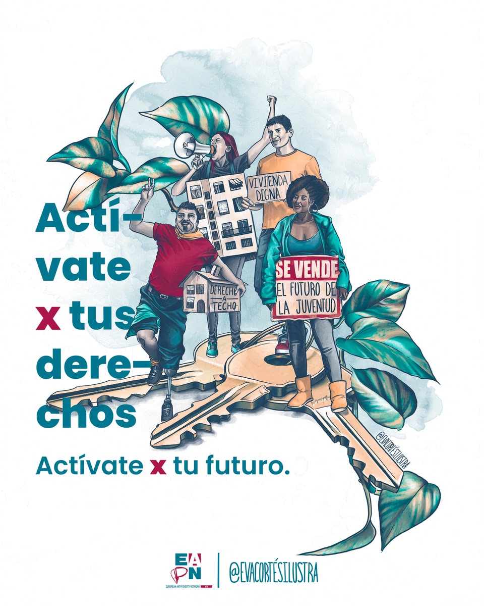EAPN España (@eapnes) on Twitter photo 📣 Este 2, 3 y 4 de julio celebramos el Encuentro Estatal de Activismo Juvenil de EAPN-ES, en colaboración con <a href="/EAPNCyL/">EAPN Castilla y León</a>.
Una juventud activa y comprometida alzará la voz por su derecho a una vivienda digna.
🎨 <a href="/evacortesilustr/">Eva Cortés Ilustra</a>
#ActívateXTusDerechos #ActívateXTuFuturo 📣 Este 2, 3 y 4 de julio celebramos el Encuentro Estatal de Activismo Juvenil de EAPN-ES, en colaboración con <a href="/EAPNCyL/">EAPN Castilla y León</a>.
Una juventud activa y comprometida alzará la voz por su derecho a una vivienda digna.
🎨 <a href="/evacortesilustr/">Eva Cortés Ilustra</a>
#ActívateXTusDerechos #ActívateXTuFuturo