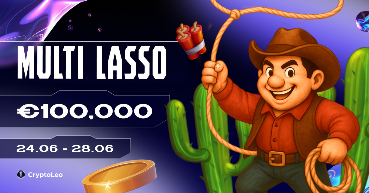 💰€100,000 Multi Lasso Tournament💰

🤠Grab your hat and lasso a fortune in this exciting Booongo &amp; Playson showdown!
✅Minimum bet €0.50, at least 100 spins in any of the participating games.
🏆Prizes up to €10,000.
 📆June 24th - 28th

18+🔞

#slotsonline #OnlineCasino