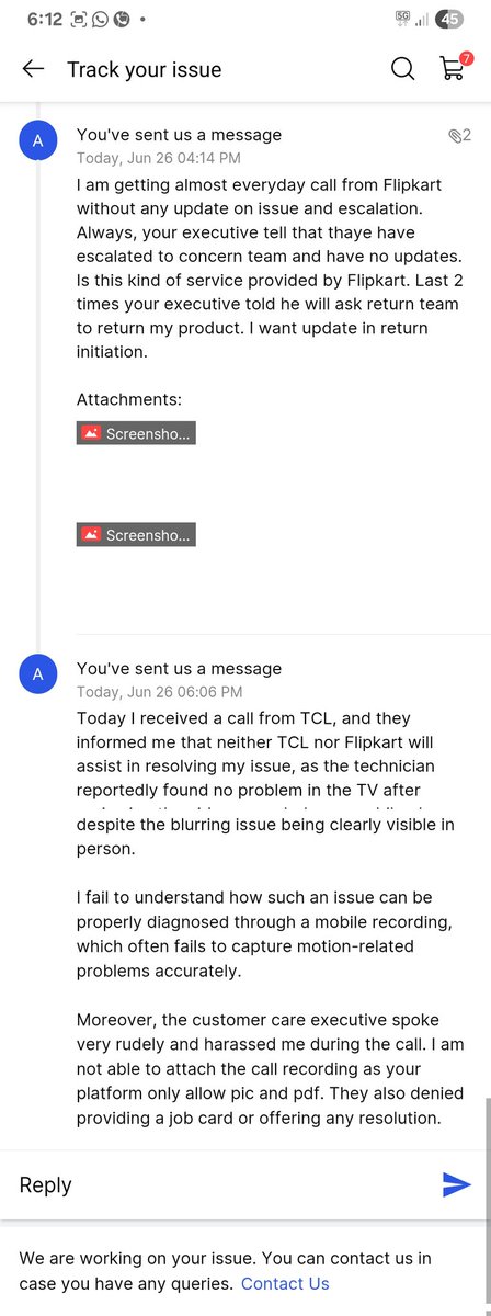 amitvbpl's tweet photo. Never buy any TCL TV or products from Flipkart. I’m struggling to return or get my recently purchased (5th May) 85-inch TCL C655 TV repaired. Despite multiple follow-ups, today they completely denied any resolution.
@TCL_Global , @TCL,  @flipkartsupport , @Flipkart https://t.co/VJ8jlqfqwg