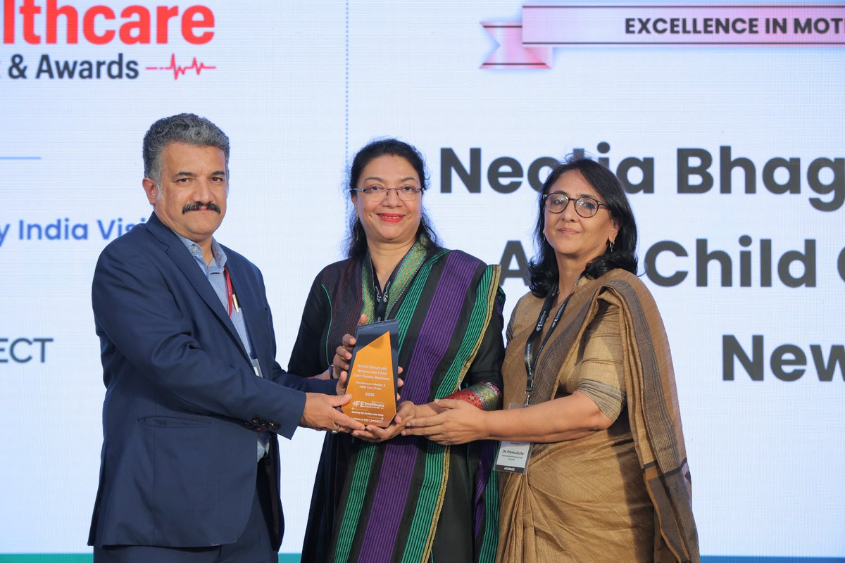 NBWCCC New Town has been honoured with ‘Excellence in Mother &amp; Child Care (East)’ at the recently held FE Healthcare Summit &amp; Awards 2025 by Financial Express Group. Held as part of the 4th FE Healthcare Summit at Shangri-La Eros, New Delhi. 
#FEHealthcareAwards #Awards