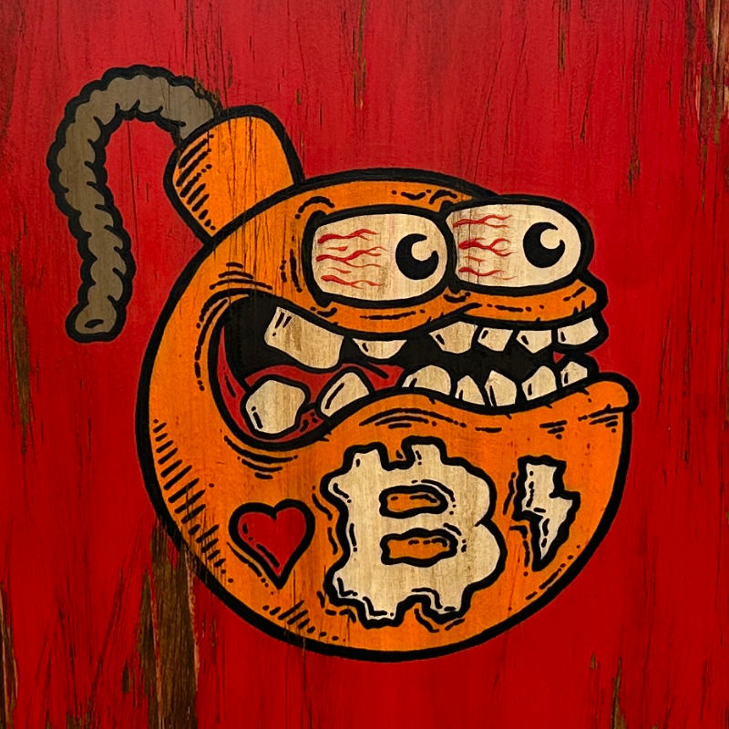 MarcusConnorNH's tweet image. The Bitcoin Bomb from Bitcoin Blasting Machine artwork I made in 2023. Owned by @druidian
❤️💣⚡️