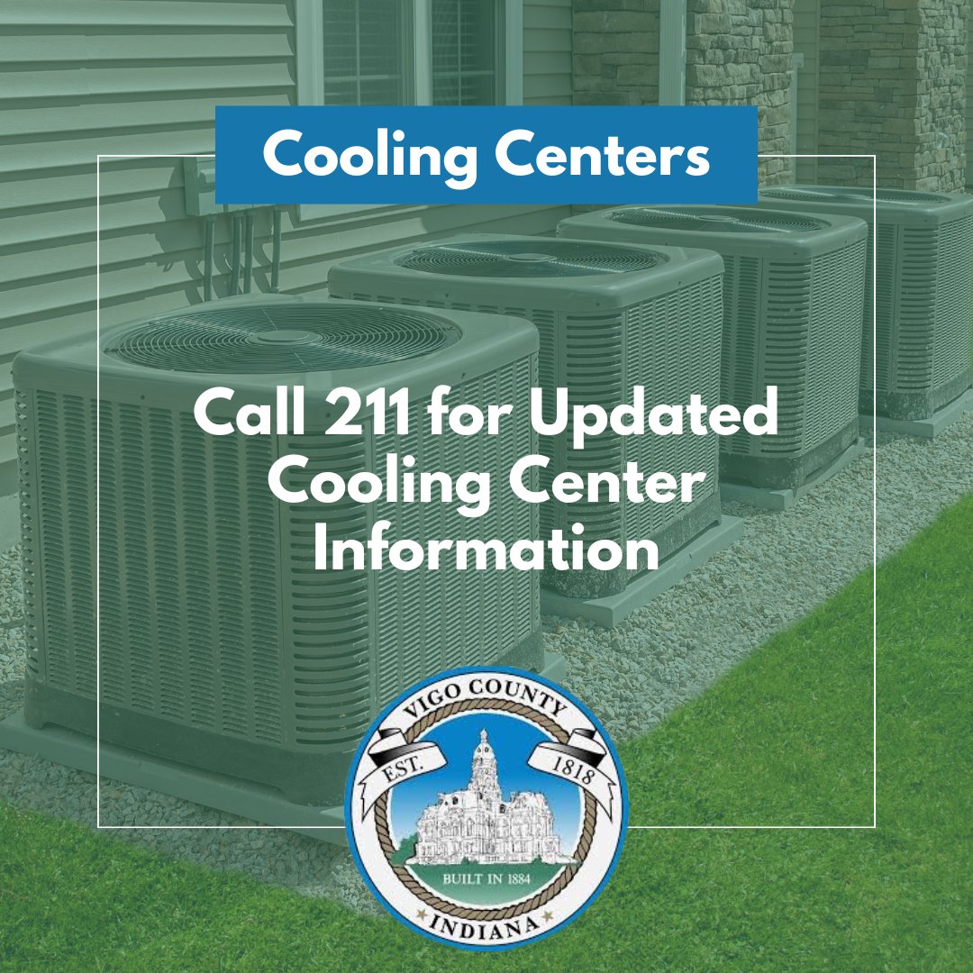 As temperatures rise this summer, remember that Vigo County has cooling centers available to help you stay safe and comfortable during extreme heat. 

Stay cool, stay hydrated, and check on your neighbors! 

#VigoCountyCommissioners #SummerSafety #CoolingCenters #BeatTheHeat