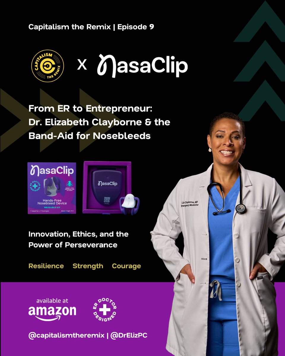 From ER doc to inventor—my journey led to NasaClip, the “Band-Aid” for nosebleeds. Tune in to hear how I turned a common problem into a hands-free rescue device on @capitalismtheremix!

Nosebleed off, life on!

#NasaClip #HealthcareInnovation #WomenInMedicine
