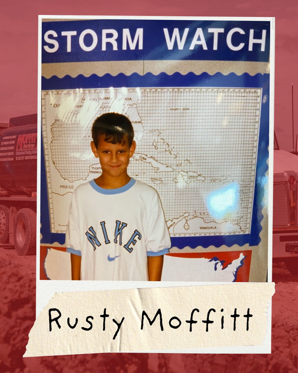 #ThrowbackThursday to young Rusty Moffitt—already tracking storms and preparing for disaster response before it was cool. ⚡ Some things never change. #TBT #MoffittServices #StormReadySinceDayOne #FuelingYourSuccess #DisasterReliefRoots