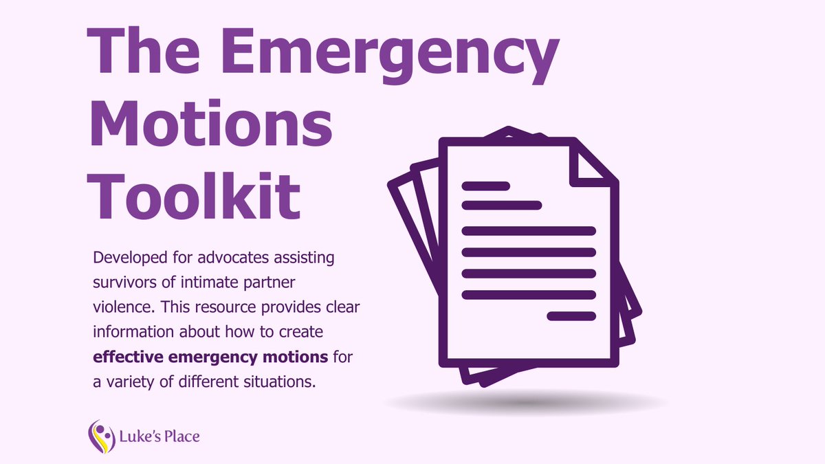 Emergency Motions Toolkit – Free for women’s organizations! 

Get step-by-step guidance for urgent situations. 

🔗 Learn more: ow.ly/yPJI50URqx7

#SurvivorSupport #LegalAdvocacy #WomensOrganizations #EmergencyMotions