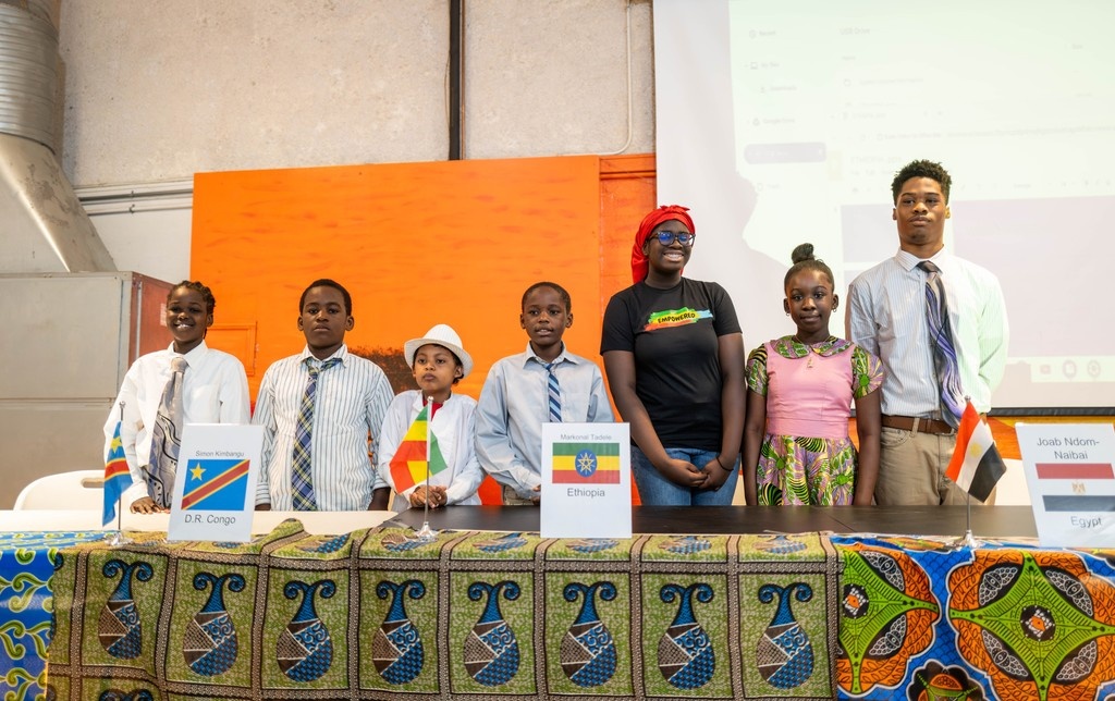 Thank you to everyone who cheered on students at Africa Day! We are so proud of the presenting students for taking the stage.

Congratulations to the winning presenters:

1st Place: Tamara F. (Ghana)
2nd Place: Ezekiel B. (Senegal)
3rd Place: Markonal T. (Ethiopia)
