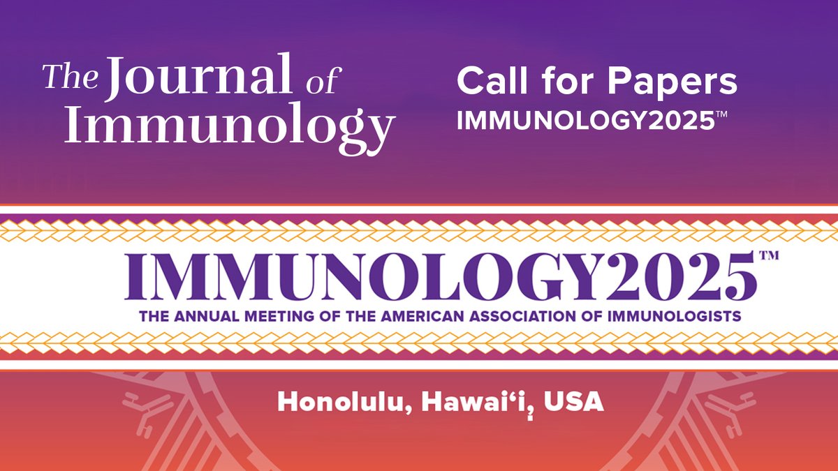 Did you present research at #IMMUNOLOGY2025™? If so, The JI invites you to submit manuscripts based on your abstract for a special collection “Highlights of IMMUNOLOGY2025”! Expand your conference presentation and widely share your findings! Learn more: ow.ly/1Cj550WbZcv