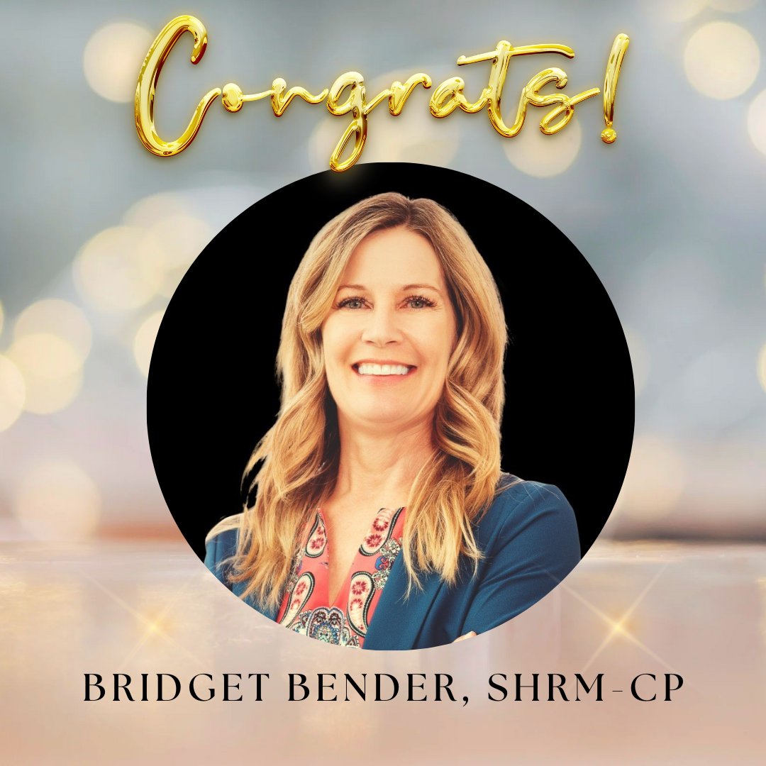 Congratulations to Bridget Bender, a Richmond SHRM member, who participated in our Spring 2025 Study Group and obtained her SHRM Certification!