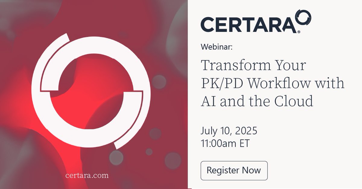 From data ingestion to report production, PK/PD scientists manage a complex workflow. Phoenix Cloud is about to make it fast, flexible, and frictionless. See how on July 10. Register for the webcast here: ow.ly/kzxI50WgAqy