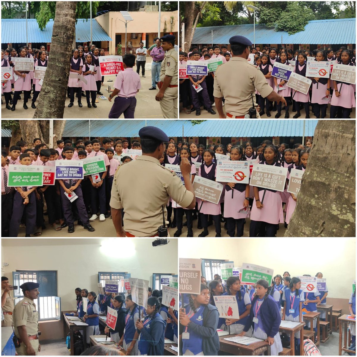 ಈ  ದಿನ ಅಂತರಾಷ್ಟ್ರೀಯ ಮಾದಕ ದ್ರವ್ಯಗಳ ನಿಷೇಧ ದಿನದ ಅಂಗವಾಗಿ ಚಾಮರಾಜಪೇಟೆ ಪೊಲೀಸ್ ಠಾಣಾ ಸರಹದ್ದಿನ ಮುರಾರ್ಜಿ ದೇಸಾಯಿ &amp; ಸೆಂಟ್ ಥೆರೇಸಾ ಶಾಲೆಯಲ್ಲಿ ವಿದ್ಯಾರ್ಥಿಗಳಿಗೆ ಮಾದಕ ದ್ರವ್ಯಗಳ ಸೇವನೆಯಿಂದಾಗುವ ದುಷ್ಪರಿಣಾಮಗಳ ಬಗ್ಗೆ ಹಾಗೂ ಅದರಿಂದ ಆಗುವ ಹಾನಿಗಳ ಬಗ್ಗೆ  ಶಾಲಾ ಮಕ್ಕಳಲ್ಲಿ #WorldDrugabuseDay ಬಗ್ಗೆ ಜಾಗೃತಿ ಮೂಡಿಸಲಾಯಿತು.