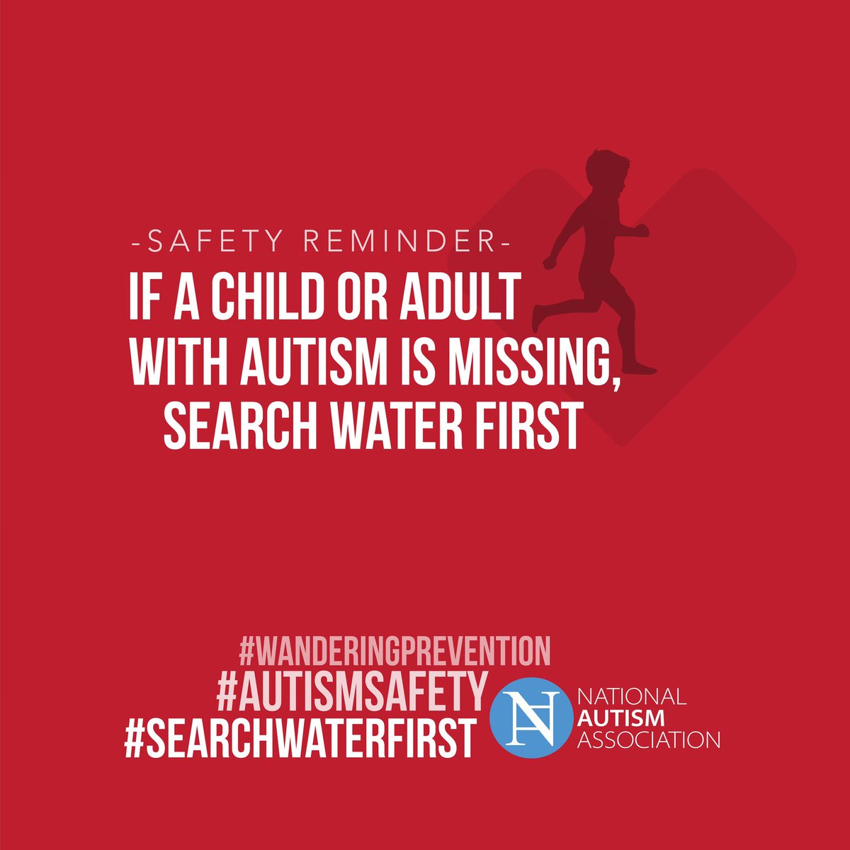 NationalAutism's tweet image. Wandering/elopement fatalities are starting to pick up. #Autism families in the U.S., you can get a Big Red Safety Box containing #WanderingPrevention tools. Visit NAA's website or bigredsafetybox.com. #SearchWaterFirst