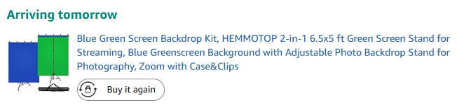 routine: memorized ✅
ganglion cyst: smashed ✅
green screen: purchased ✅