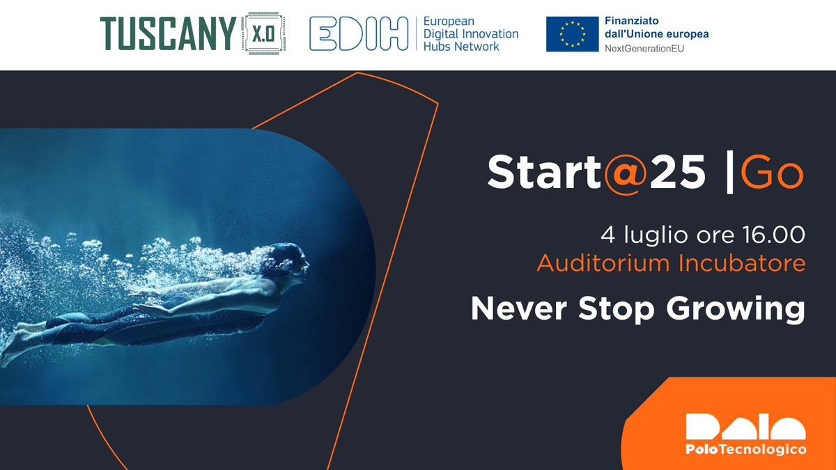 Il 4 luglio prende il via 𝐒𝐭𝐚𝐫𝐭@𝟐𝟓, il percorso che celebra i 25 anni di <a href="/PoloNavacchio/">Polo Tecnologico</a>.
Interverrà il nostro coordinatore tecnico, Andrea Bonaccorsi, che parlerà di Tuscany X.0 e del suo modello peer-to-peer per il trasferimento tecnologico👉 polotecnologico.it/4-luglio-start…
