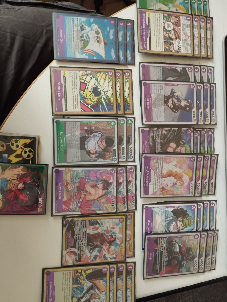 YrielPenguin's tweet photo. #OnePiece #LuffyGP ready for the regionals at Toulouse <3.
Still hate Luffy in the manga but love his gameplay in the tcg :D https://t.co/CicZvxMCLW