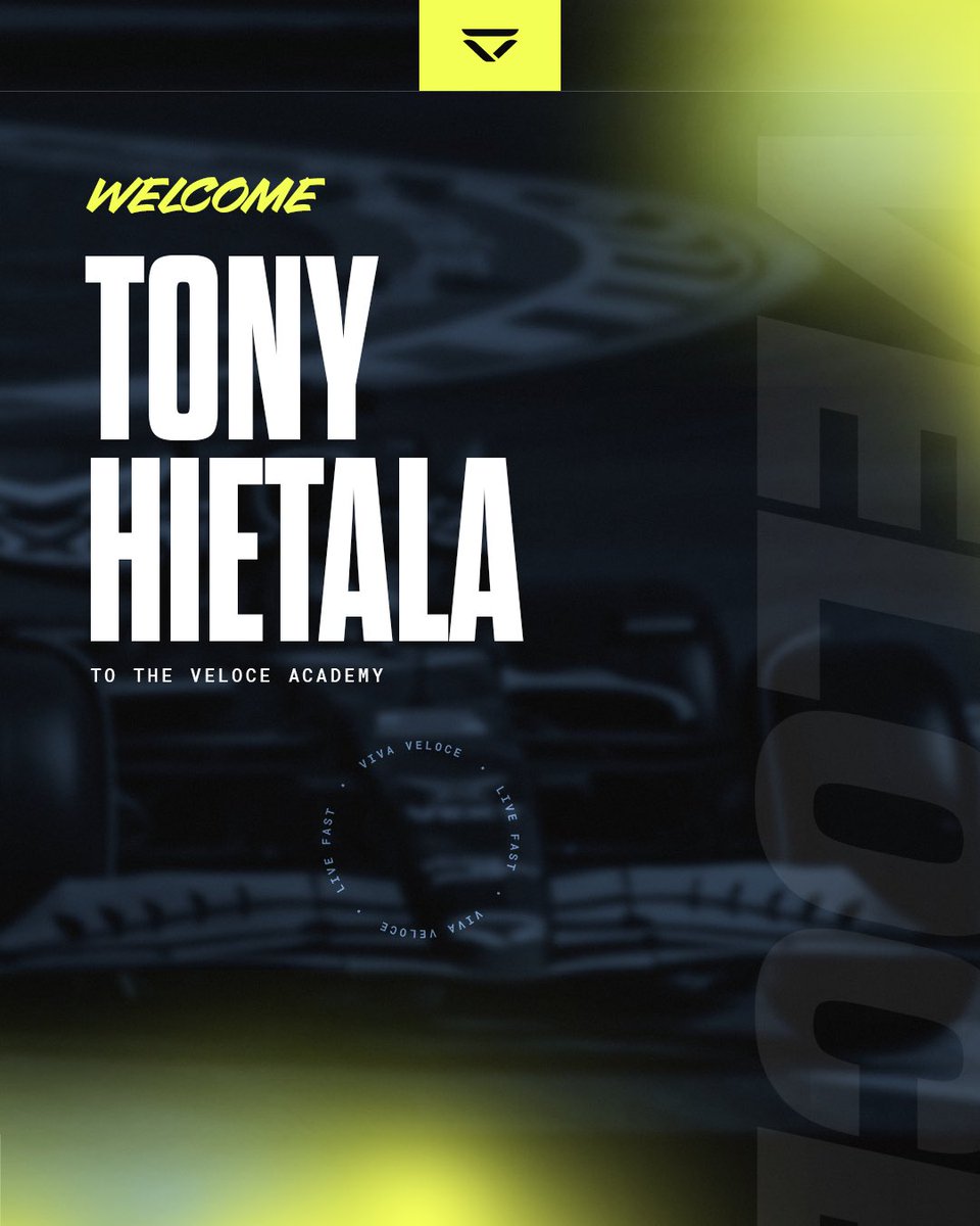Veloce Academy (@veloceacademy) on Twitter photo NEW SIGNING | Tony Hietala ✍️
Please welcome <a href="/TonyHietala_/">Tony Hietala</a> who is the second signing of the day! 🔥
The young Fin has bags of potential with a lot of talent to go with it. We can’t wait to see him on track for us! 🤩
Welcome, Tony! 💜
#VivaVeloce NEW SIGNING | Tony Hietala ✍️
Please welcome <a href="/TonyHietala_/">Tony Hietala</a> who is the second signing of the day! 🔥
The young Fin has bags of potential with a lot of talent to go with it. We can’t wait to see him on track for us! 🤩
Welcome, Tony! 💜
#VivaVeloce